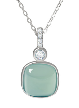 宫里上新小方糖蓝水翡翠项链