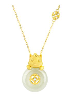 【生日礼物】周大生和田玉项链