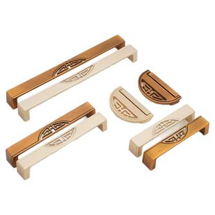 新中式仿古铜对装衣柜门把手柜子圆形抽屉拉手复古风家具中古拉手