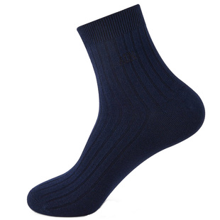 AUN防臭袜高端男士纯棉袜爱优恩总裁CEO商务袜子男中筒正装袜秋冬