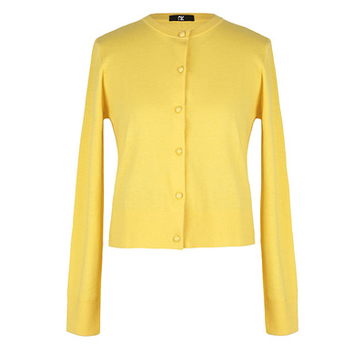 SEEKSIMPLE 100羊毛|H合身版型|经典短款系扣针织开衫