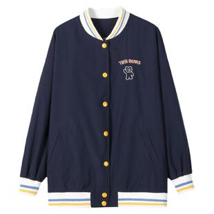 少女短外套春装新品女初中生韩版休闲连帽中学生棒球衫外套学院风