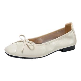 戈美其商场同款平底单鞋女2025新款配裙子的鞋子蝴蝶结玛丽珍女鞋