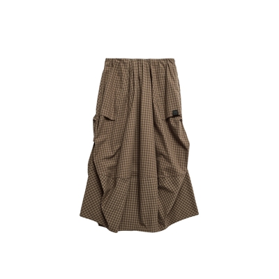 VVNK JANE PLUS2026春季新款格纹气球半身裙女J610781003A