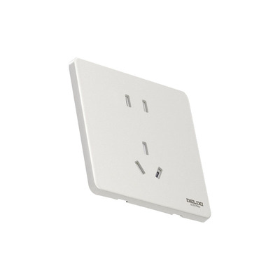 德力西暗装290岩彩砂砾白 奶油风哑光超薄开关插座磨砂86面板家用