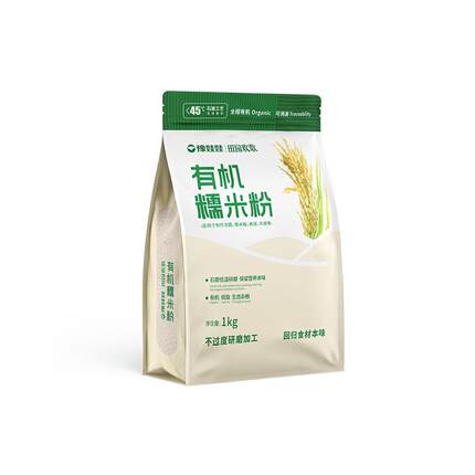 豫娃娃有机石磨糯米粉1kg纯糯米粉糯米粉家用汤圆粉冰皮月饼粉