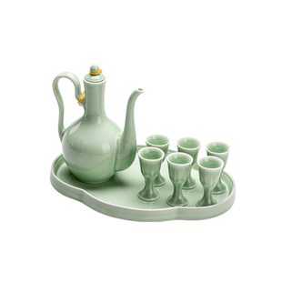 陶瓷酒具仿古酒壶家用白酒杯中式分酒器小酒盅套装宫廷古风烈酒杯