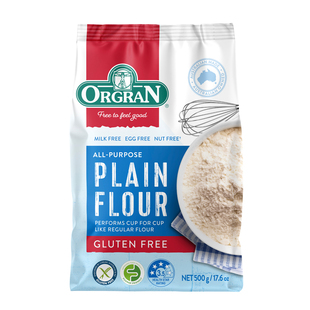 澳冠中筋面粉orgran无麸饺子面条粉无麦蛋奶低敏面粉 plain flour