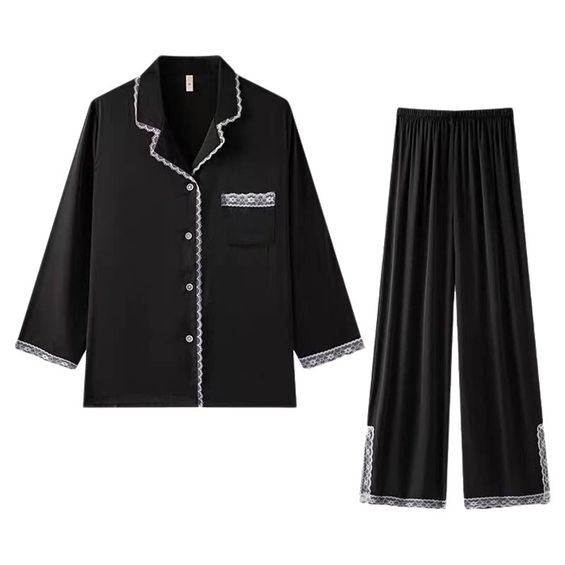 法国趣安芬真丝舒适睡衣女家居服