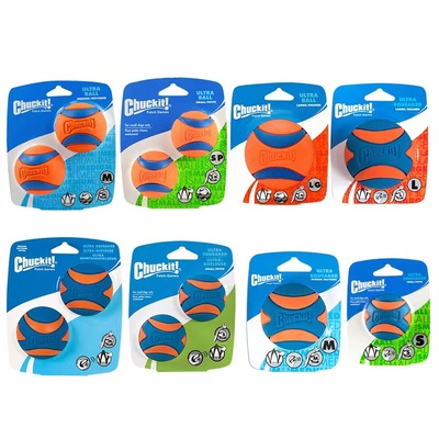 petmate狗玩具球橡胶互动chuckit