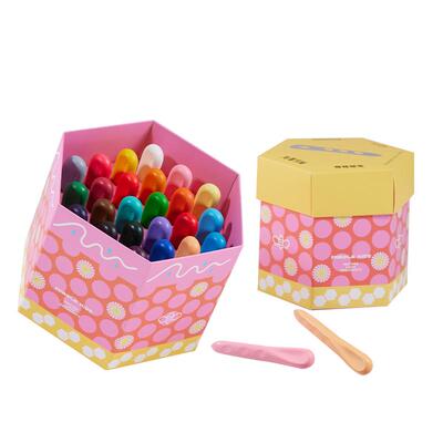 美乐童年不脏手无毒蜂蜡控笔蜡笔