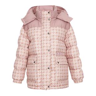 粉色小香风羽绒棉服女短款2025年冬季新款连帽加厚小个子百搭外套