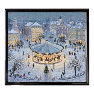 冰雪之歌拼图框500片45*45实木1000片方形相框65*65拼图框35*35