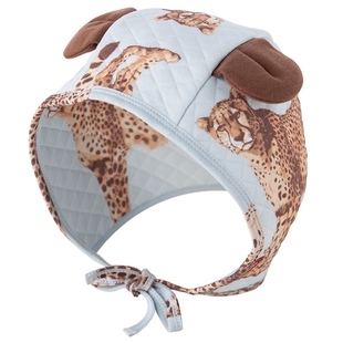 「指定豹富」aqpa婴儿帽子夹棉秋冬保暖新生儿胎帽护宝宝护卤门帽