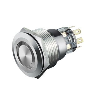 双色3色金属按钮开关m19/22mm环形led灯红绿5v12v24v启动电源按钮