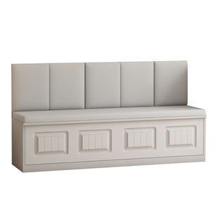 卡座沙发软包长条凳带柜子置物架家用收纳储物柜奶茶店靠墙书柜