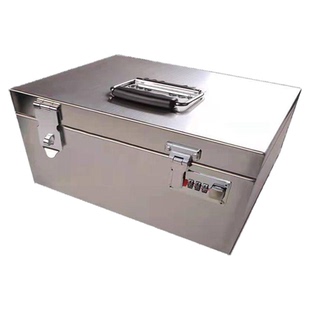 不锈钢箱子大号加厚手提工具箱带锁钱箱铁盒子家用密码存钱箱定做