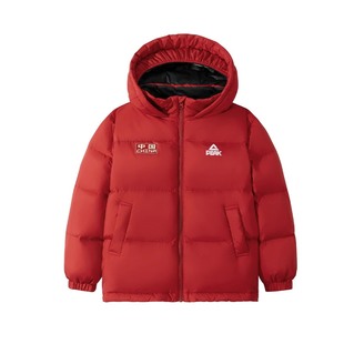 匹克童装男童羽绒款爆款2025新款儿童外套保暖红色大童防寒服冬季