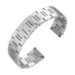 适配卡地亚表链 Tank Solo伦敦Ronde坦克钢带精钢表带男女16 23mm