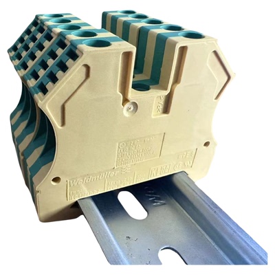 黄绿色接地端子魏德米勒螺栓式