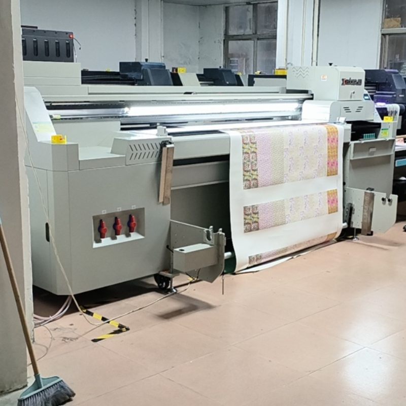 快图欣科达工业级彩白彩布袋鞋材广告图皮革地垫多功能网带机写真