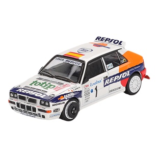 蓝旗亚Delta HF Integrale EVO WRC赛车 minigt 1:64合金汽车模型