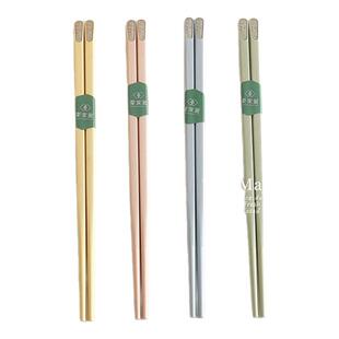 家用高档抗菌防霉食品级合金筷子一家人区分筷子个人专用精致筷子