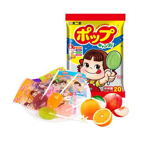 不二家果味棒棒糖儿童安全纸棒糖果零食独立包装