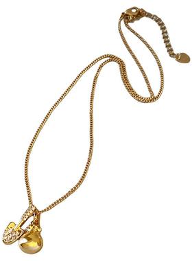 金色微镶铲子福袋吊坠项链高级感