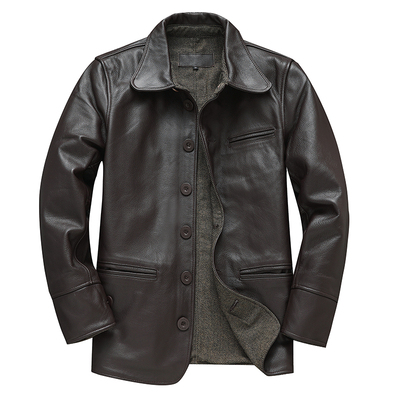 司闸员男士休闲外套皮夹克直筒