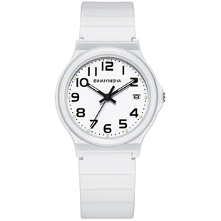 儿童手表女童女生中小学生男童男生防水防摔指针式夜光运动电子表