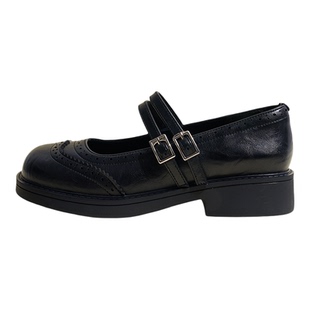 柒步森林女鞋2/24/00：00开售~牛皮雕花双带玛丽珍鞋~券后低117