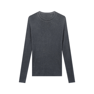 橘子树在哪儿基础款羊毛针织衫女春秋叠穿修身显瘦长袖内搭打底衫