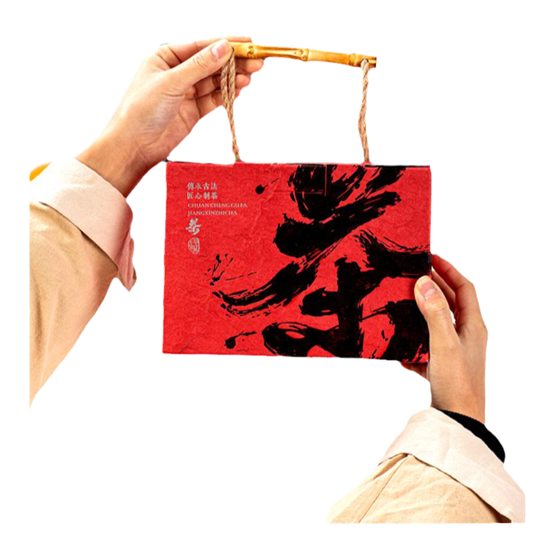 茶叶包装盒简易复古非遗手工卡纸盒普洱黑茶白茶高档设计伴手礼盒