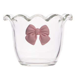 轻奢法式玻璃碗蝴蝶结沙拉碗冰淇淋甜品碗玻璃水杯牛奶豆浆燕麦杯