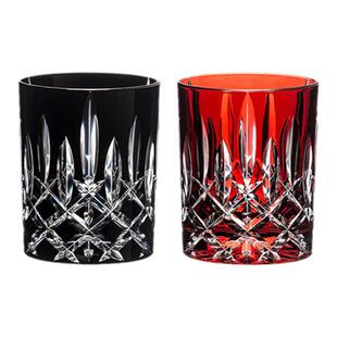 Riedel 手工雕花威士忌杯水晶玻璃冷饮杯水杯平底酒杯