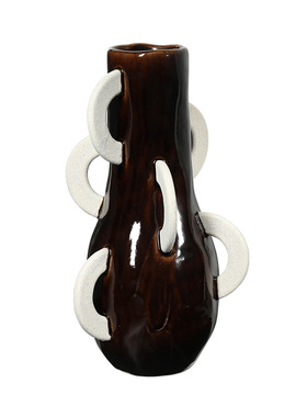 意式极简创意半圆窑花瓶摆件