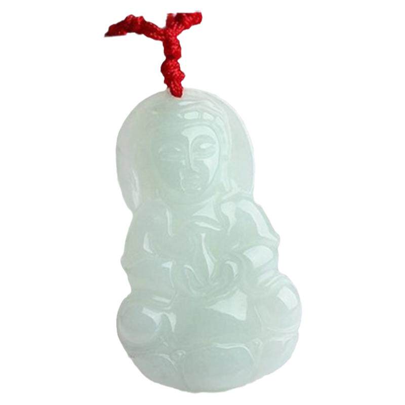 天然翡翠A货小男孩玉观音吊坠