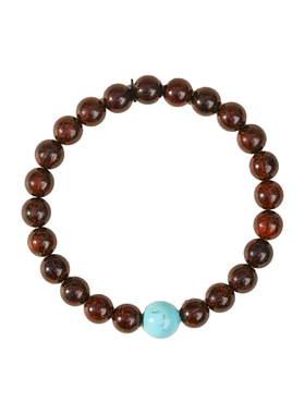 檀香小叶紫檀绿松石开智手串