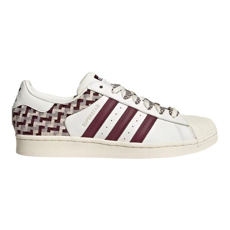 Adidas三叶草编织贝壳头低帮板鞋