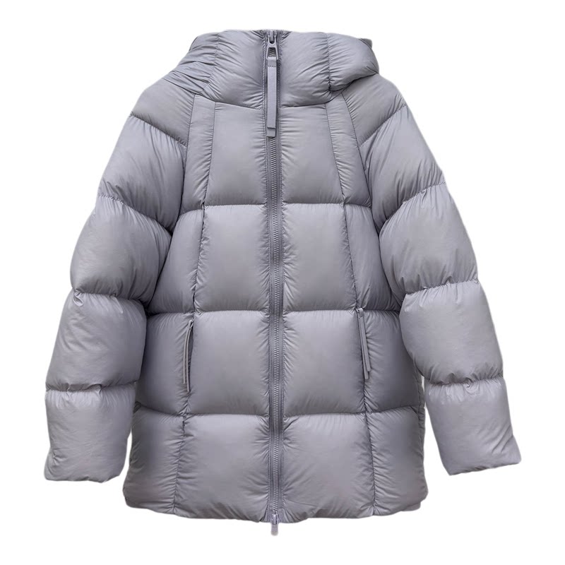 女童加厚中长款羽绒服90白鸭绒