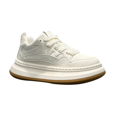 低帮系带面包鞋厚底增高鞋小白鞋