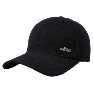 老年人帽子男冬季加厚户外保暖加绒抗寒鸭舌帽后封口全封闭棒球帽