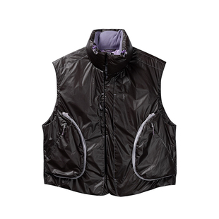 逆壳中性工装羽绒背心外套户外机能风男女款冬季大口袋马甲羽绒服