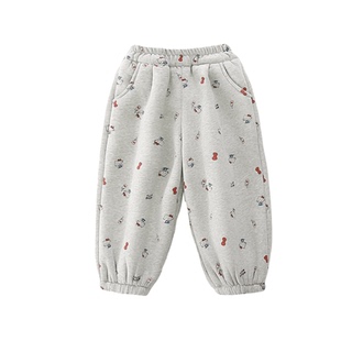 女童加厚羊羔绒裤子秋冬宝宝洋气厚绒休闲卫裤儿童冬季加绒束脚裤