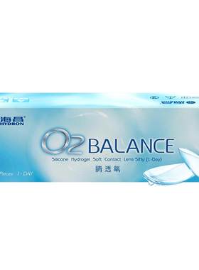 海昌O2BALANCE硅水凝胶日抛30片隐形近视眼镜高透氧官方旗舰店