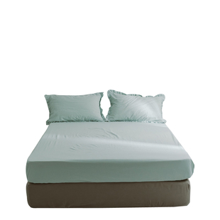 晚安猫北欧纯色全棉简约水洗棉床笠席梦思床垫保护套纯棉床单单件