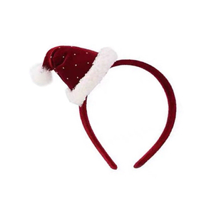 红色圣诞节帽子发箍女生日发箍头饰头箍派对拍照道具洗脸发卡发饰