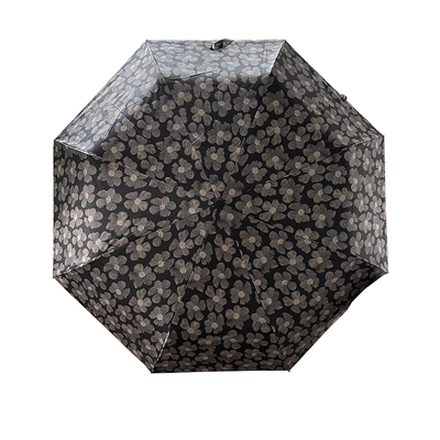 油画系黑花雨伞upf50+
