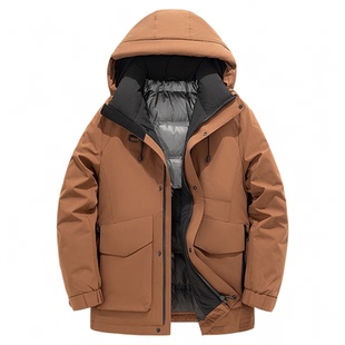 冬季高档户外高绒子含量冲锋衣90白鸭绒羽绒服内里石墨烯蓄热外套